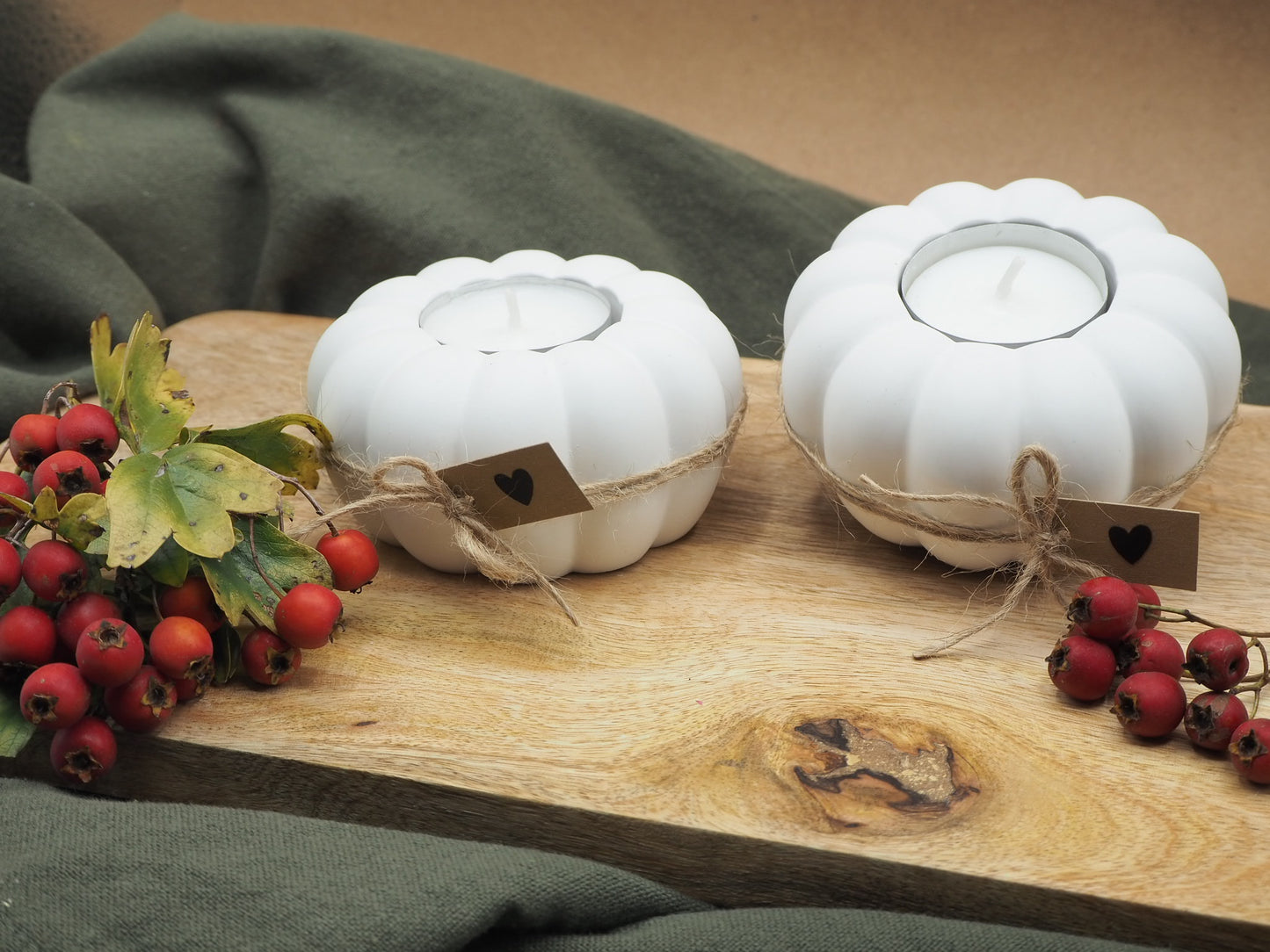 Kürbis-Teelichthalter