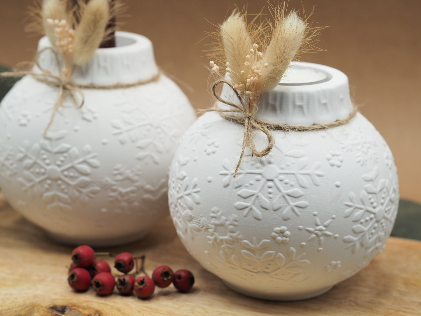 Große Weihnachtskugel "Schneeflocke"